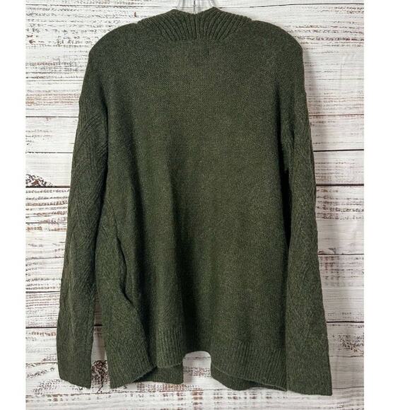 Croft & Barrow Women's Relaxed Fit Open Front Tunic Cardigan Meadow Green Small - Picture 8 of 10